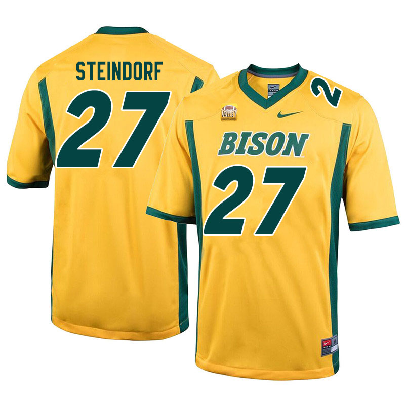 Men #27 Kaedin Steindorf North Dakota State Bison College Football Jerseys Sale-Yellow - Click Image to Close